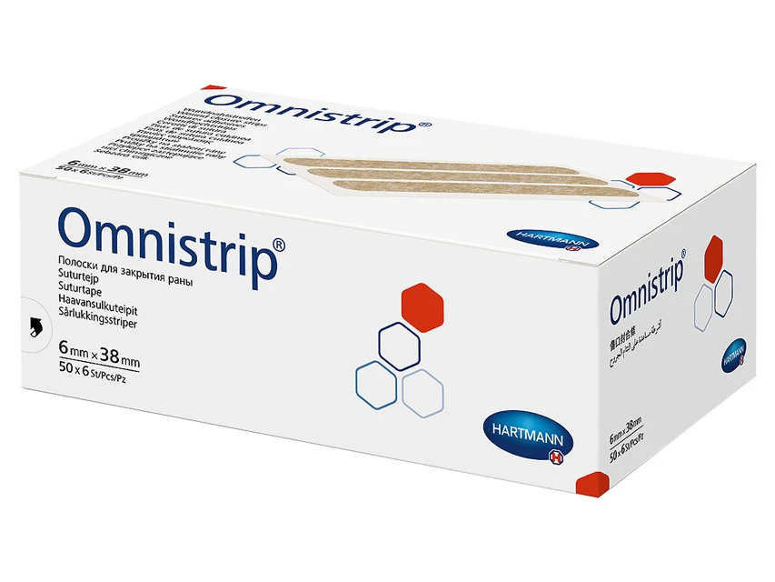 Гипоаллергенные полоски Omnistrip стерильные 6х101мм, (500 шт/уп)