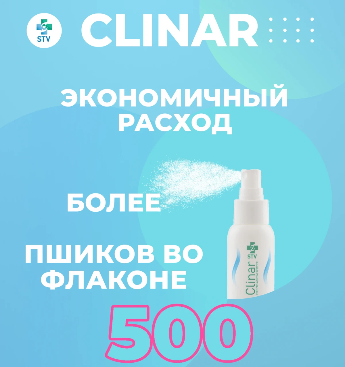 Clinar средство для снятия адгезивных изделий, спрей, 50 мл. (коробка 48 штук)